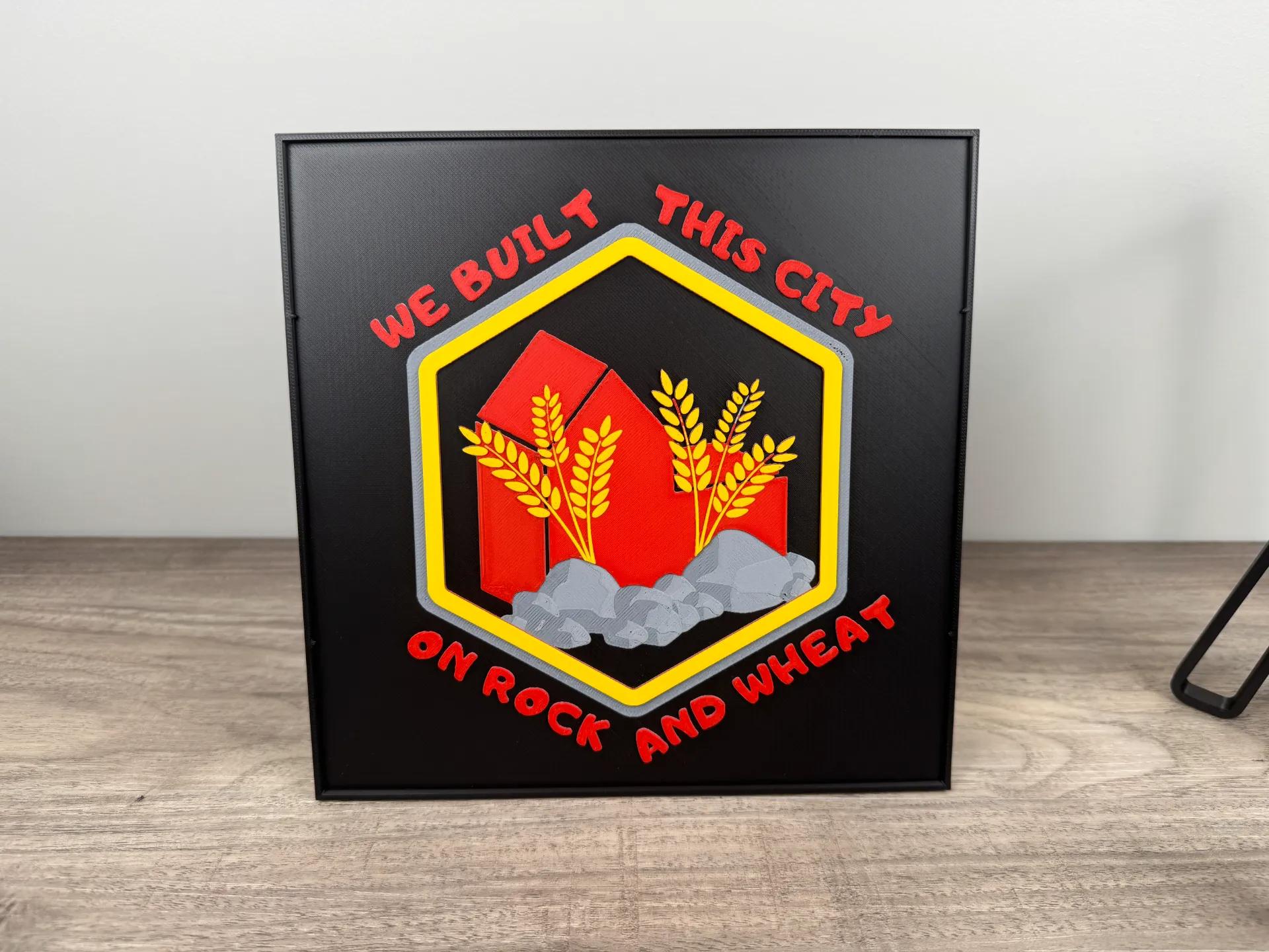 Rock and Wheat Painting - Board Gaming Wall Art - 3D Printed (etsy image id: 6693502480)