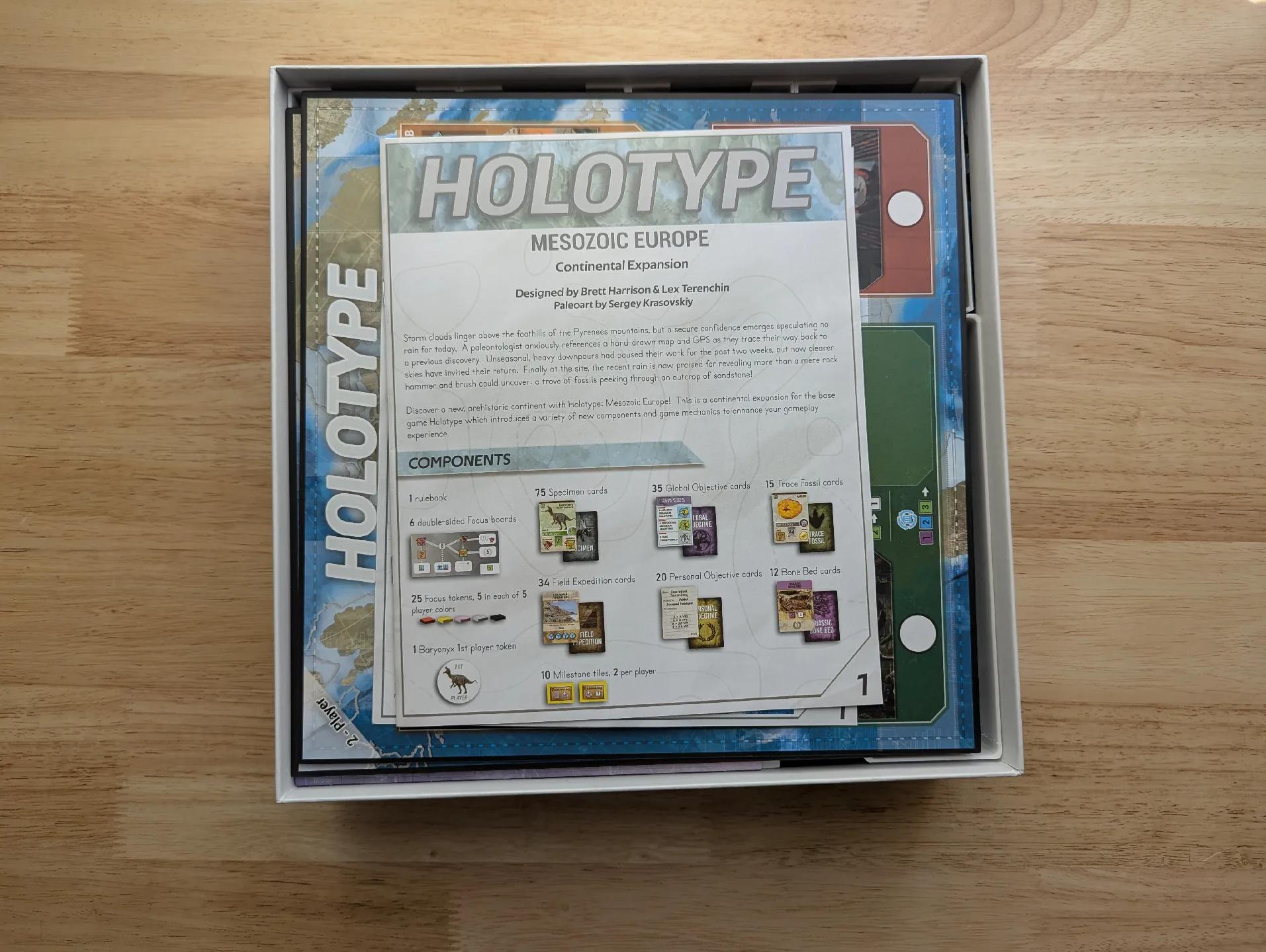 Holotype + Europe Expansion Board Game Organizer / Insert (etsy image id: 6700729046)