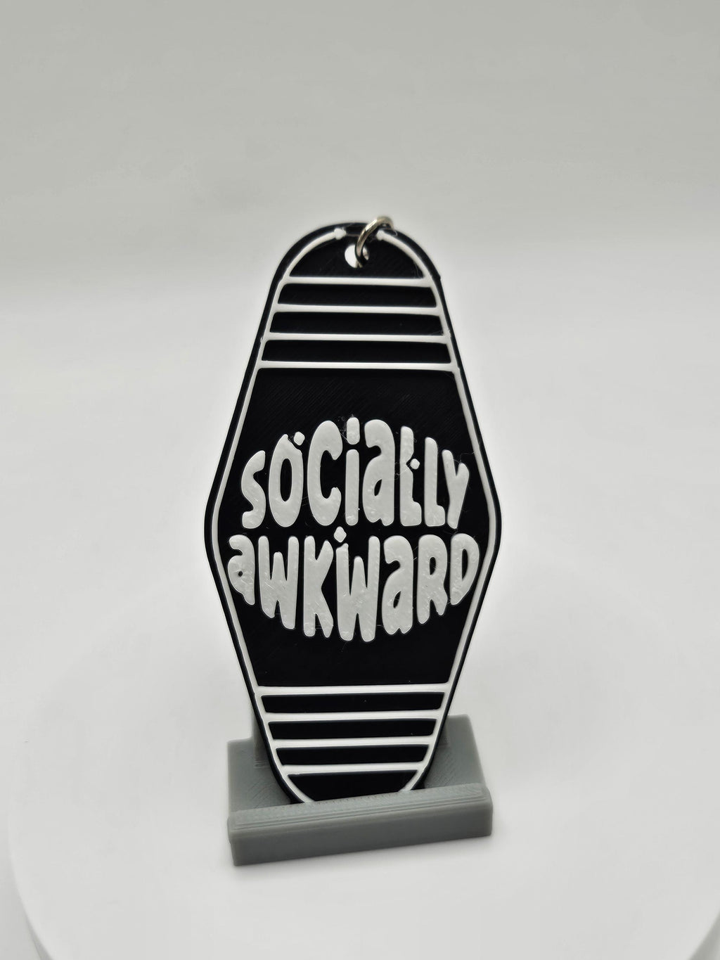 Socially Awkward - Motel Keychain - Positive Affirmation & Motivational (etsy image id: 6732992973)