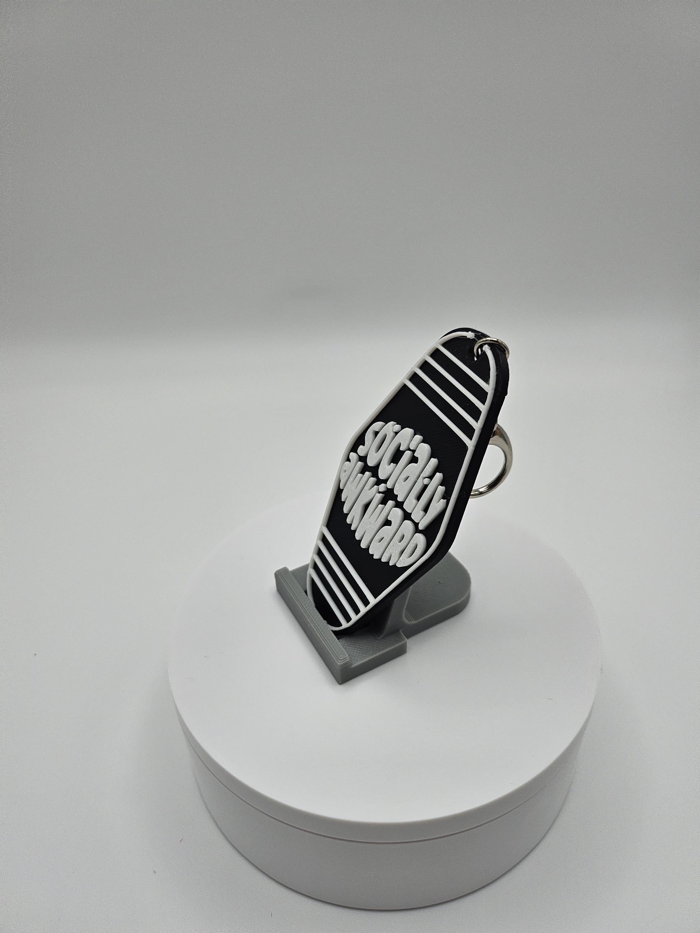Socially Awkward - Motel Keychain - Positive Affirmation & Motivational (etsy image id: 6732993165)