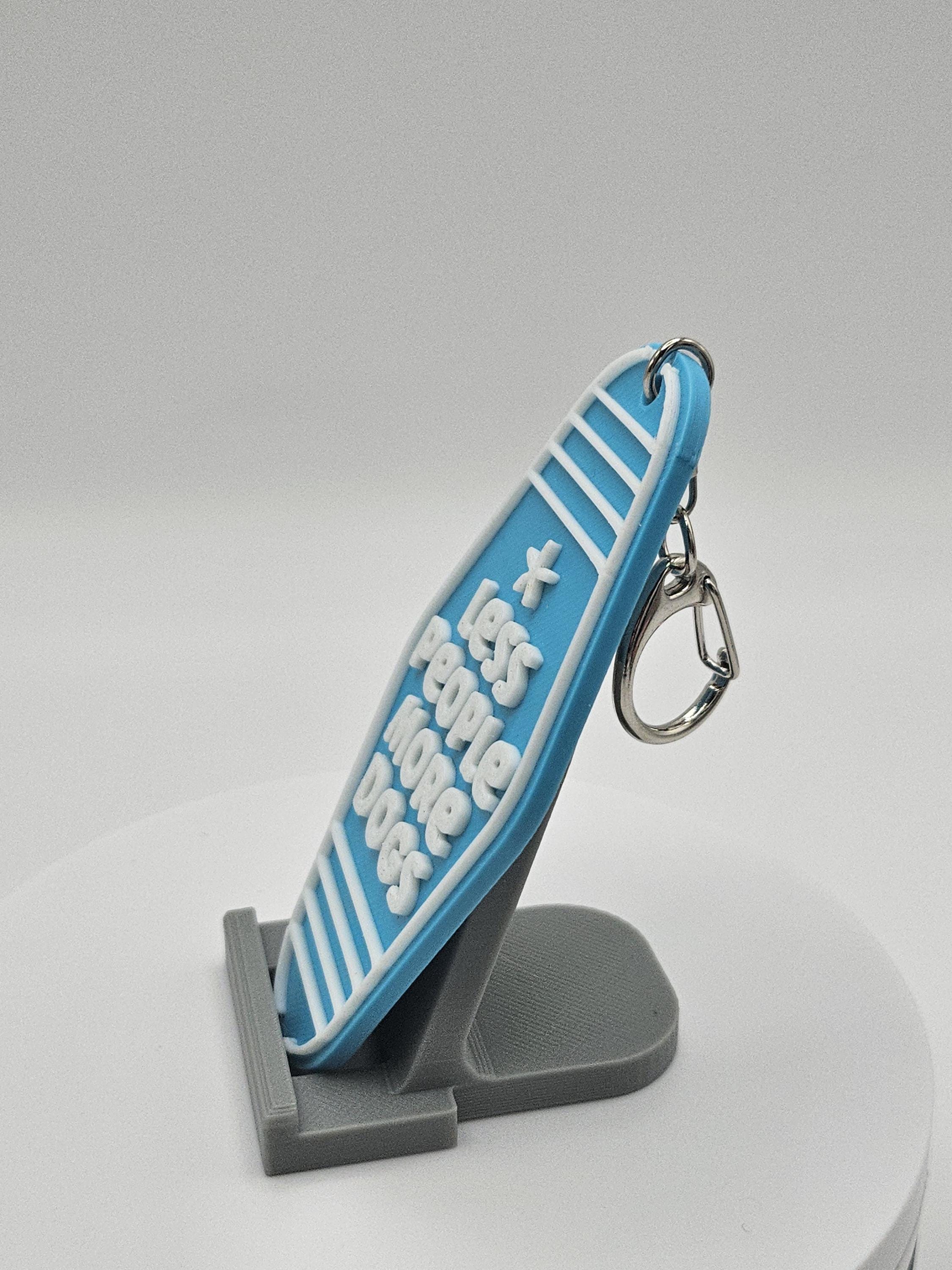 Less People More Dogs - Motel Keychain - Positive Affirmation & Motivational (etsy image id: 6733018051)