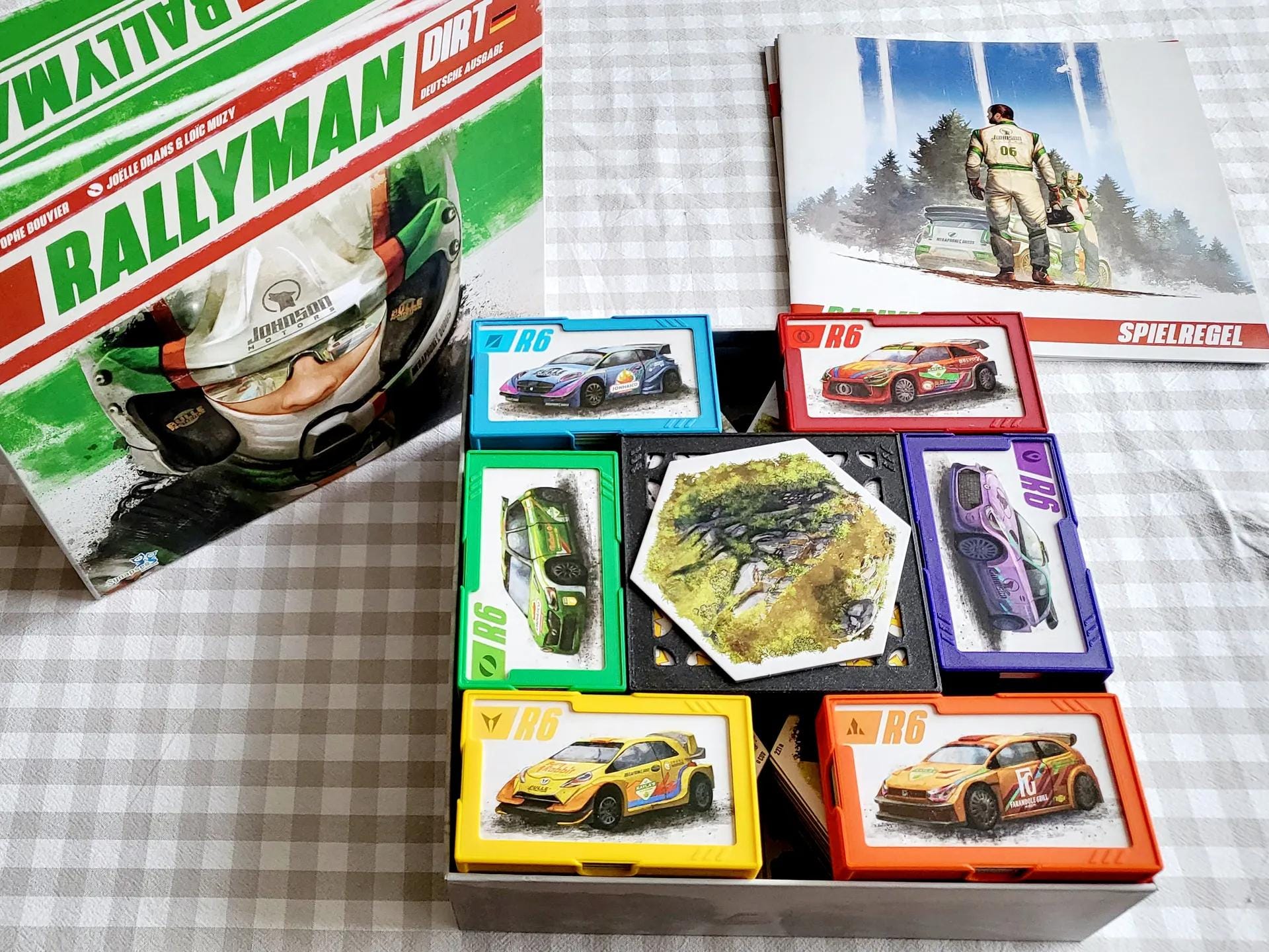 Rallyman DIRT + Expansions Board Game Organizer and Insert (etsy image id: 6733068436)