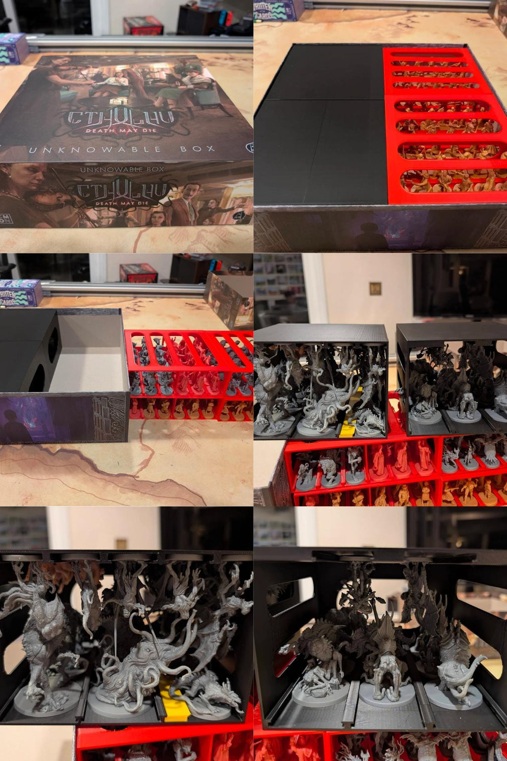 Cthulhu Death May Die Seasons 1-4 (4 Box Solution!) Board Game Organizer / Insert (etsy image id: 6733480192)