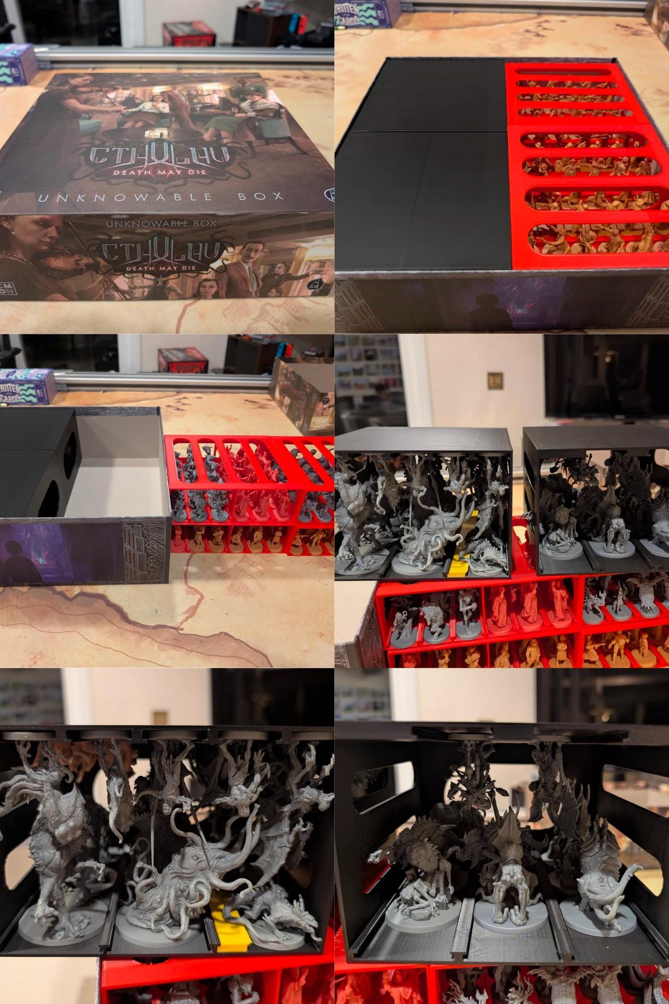 Cthulhu Death May Die Seasons 1-4 (4 Box Solution!) Board Game Organizer / Insert (etsy image id: 6733480192)