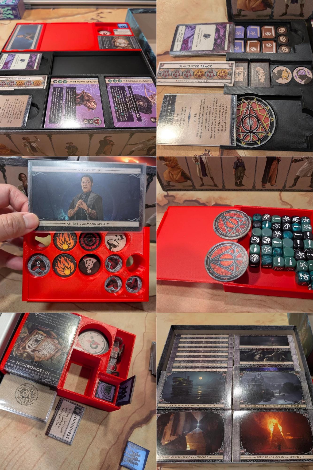 Cthulhu Death May Die Seasons 1-4 (4 Box Solution!) Board Game Organizer / Insert (etsy image id: 6733489640)