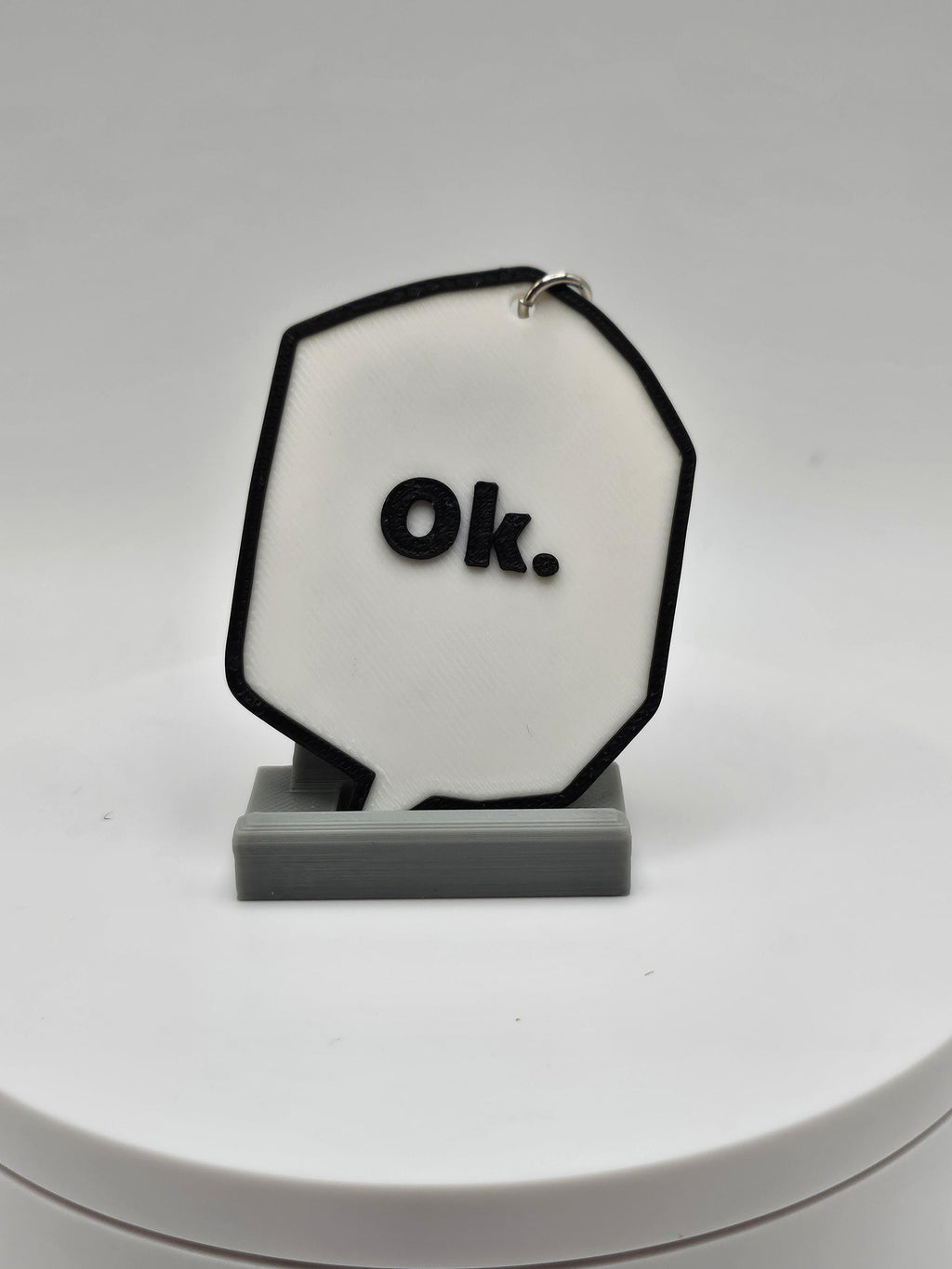 One Punch Man - Ok. - Speech Bubble Key Chain (etsy image id: 6737886648)