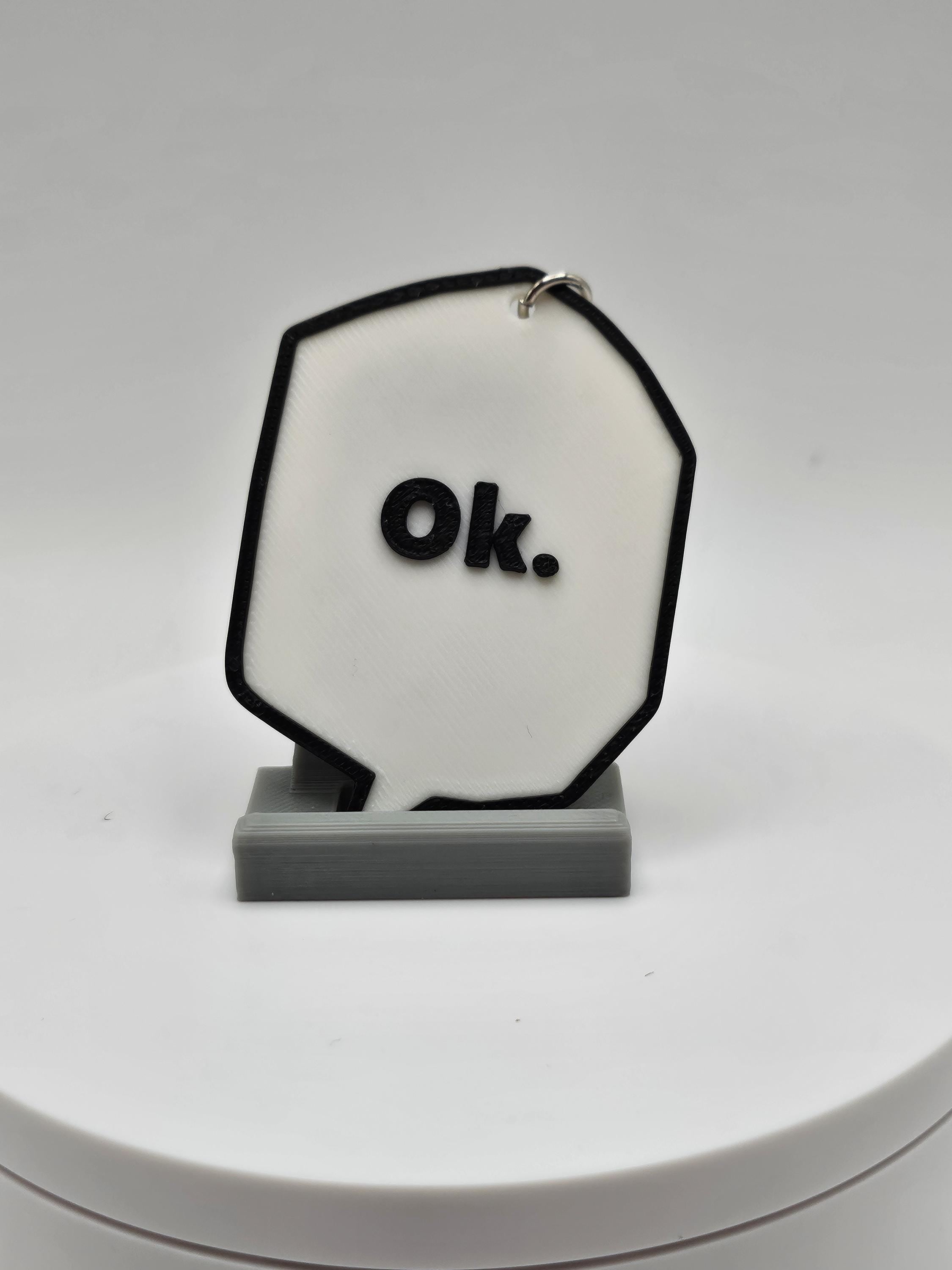 One Punch Man - Ok. - Speech Bubble Key Chain (etsy image id: 6737886648)