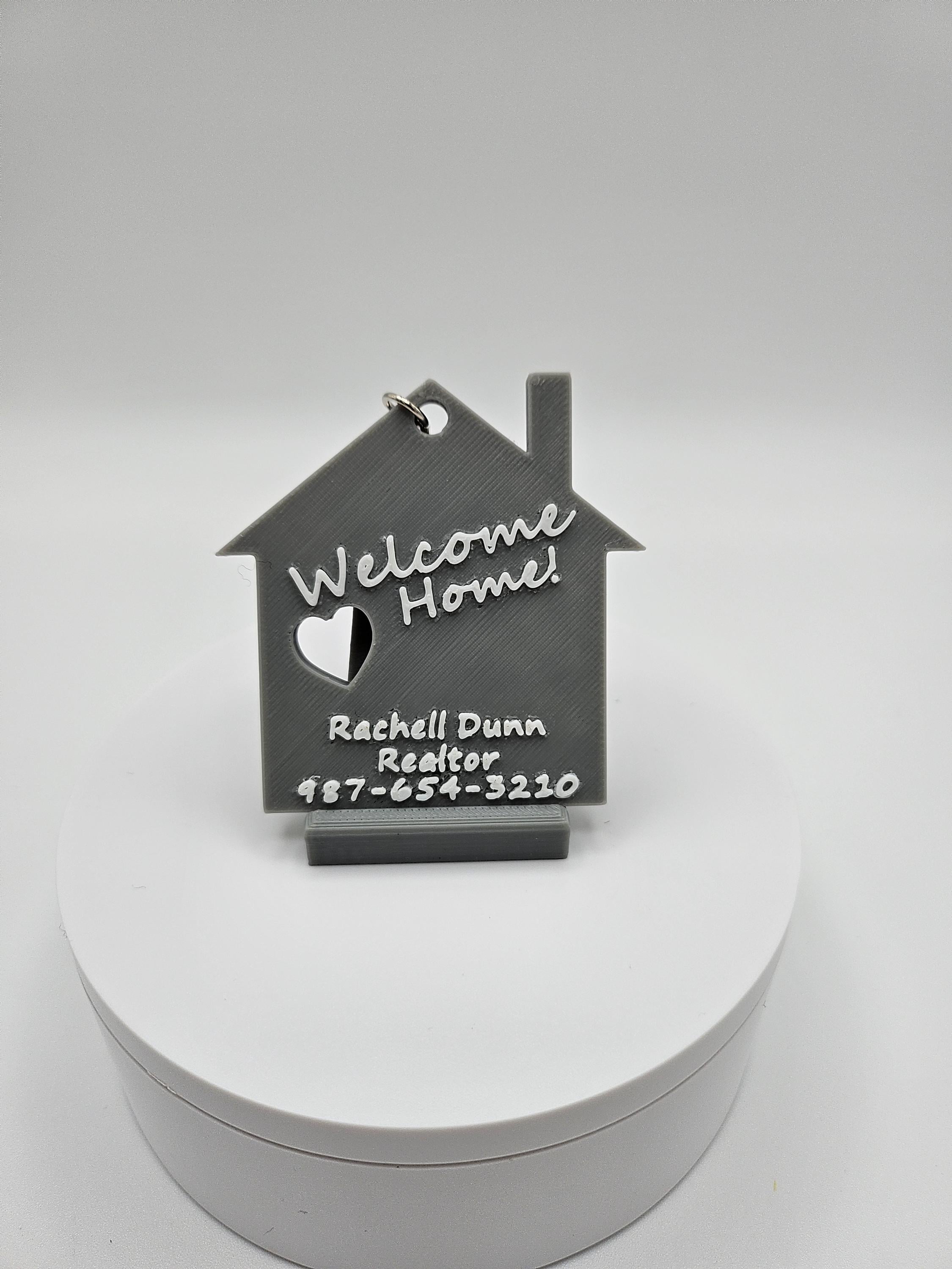 Personalized Welcome Home Keychain - Open House/Closing Gift - Bulk Orders Available! (etsy image id: 6740574515)