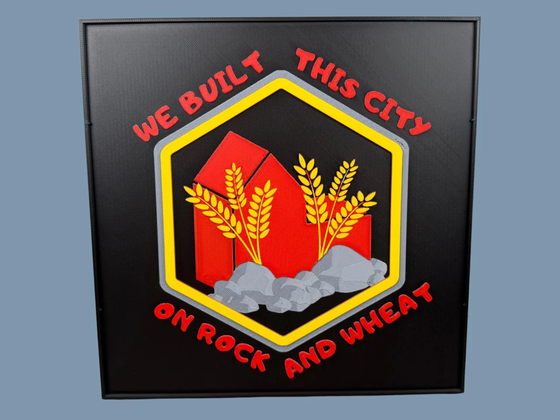 Rock and Wheat Painting - Board Gaming Wall Art - 3D Printed (etsy image id: 6741540117)