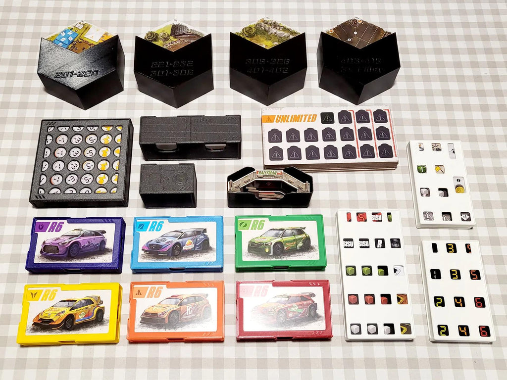 Rallyman DIRT + Expansions Board Game Organizer and Insert (etsy image id: 6781091455)