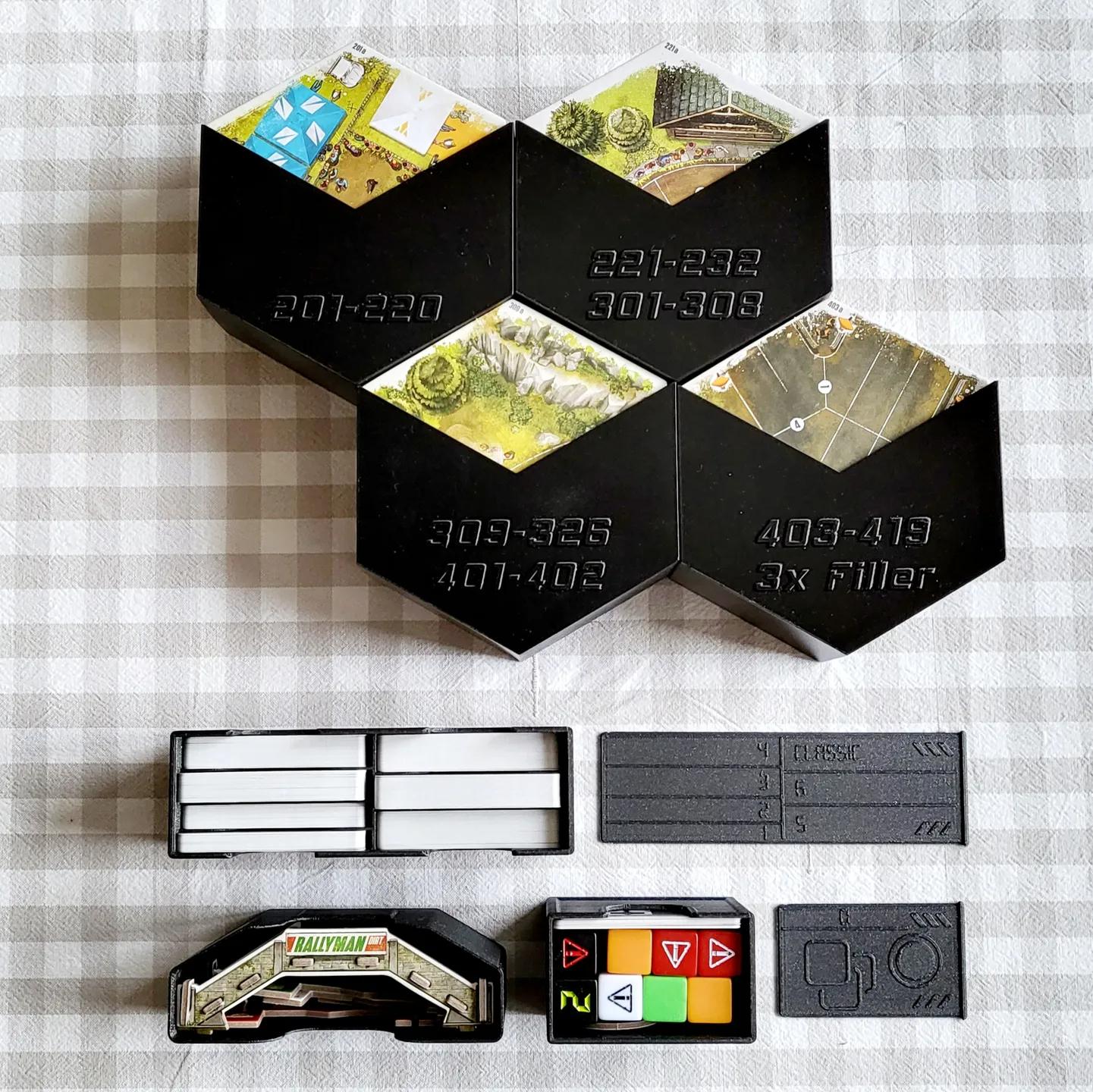 Rallyman DIRT + Expansions Board Game Organizer and Insert (etsy image id: 6781091485)