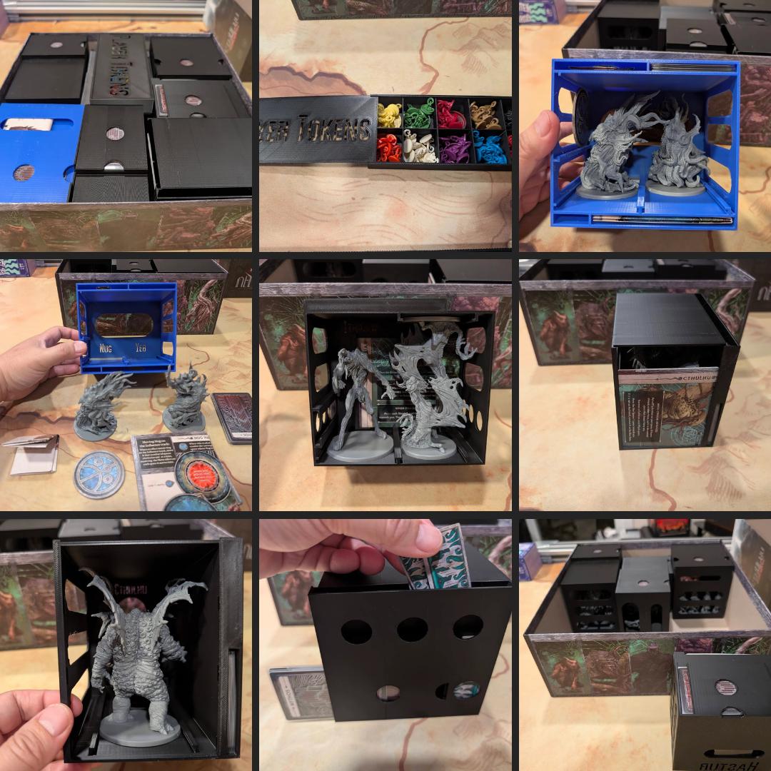 Cthulhu Death May Die Seasons 1-4 (4 Box Solution!) Board Game Organizer / Insert (etsy image id: 6781491507)