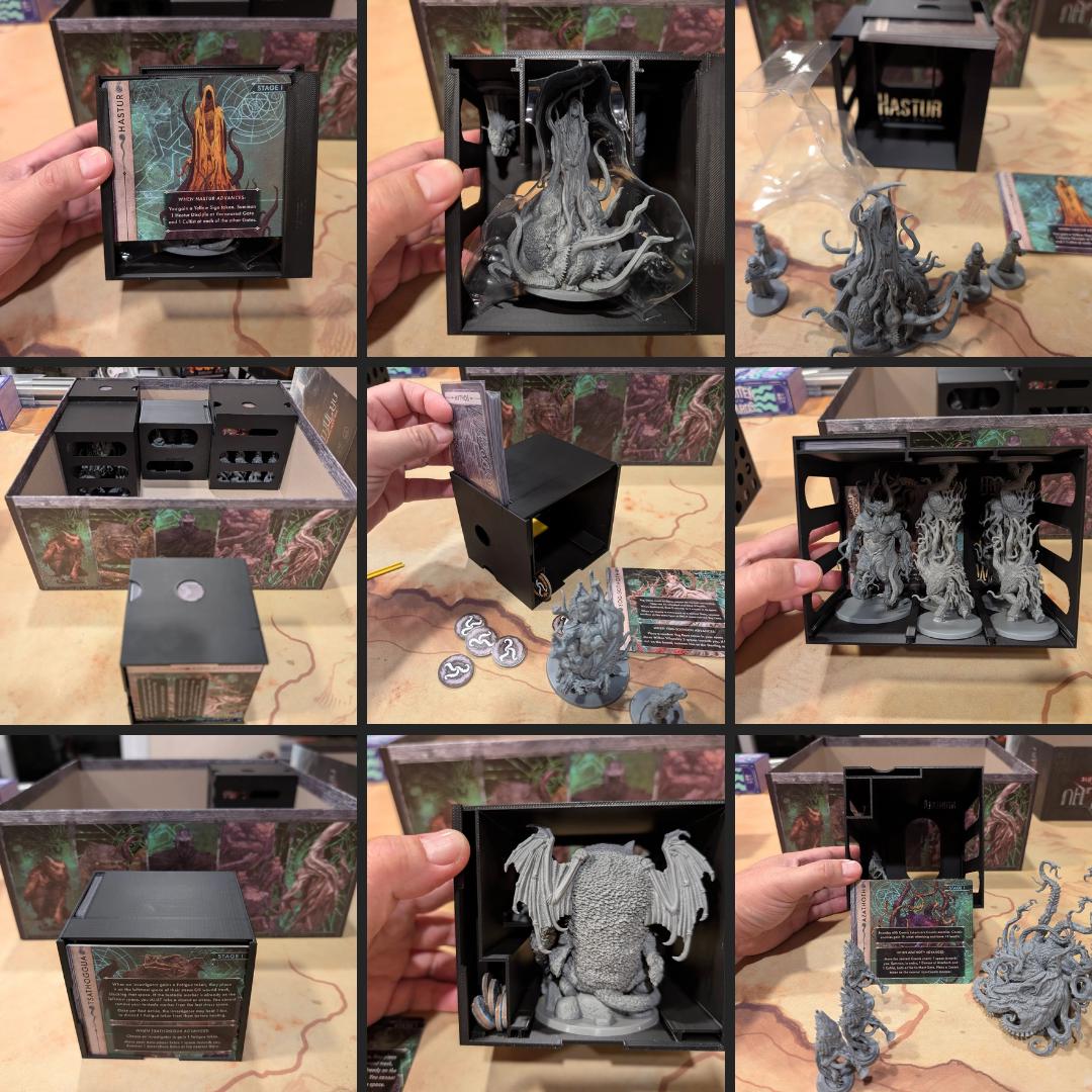 Cthulhu Death May Die Seasons 1-4 (4 Box Solution!) Board Game Organizer / Insert (etsy image id: 6781494649)