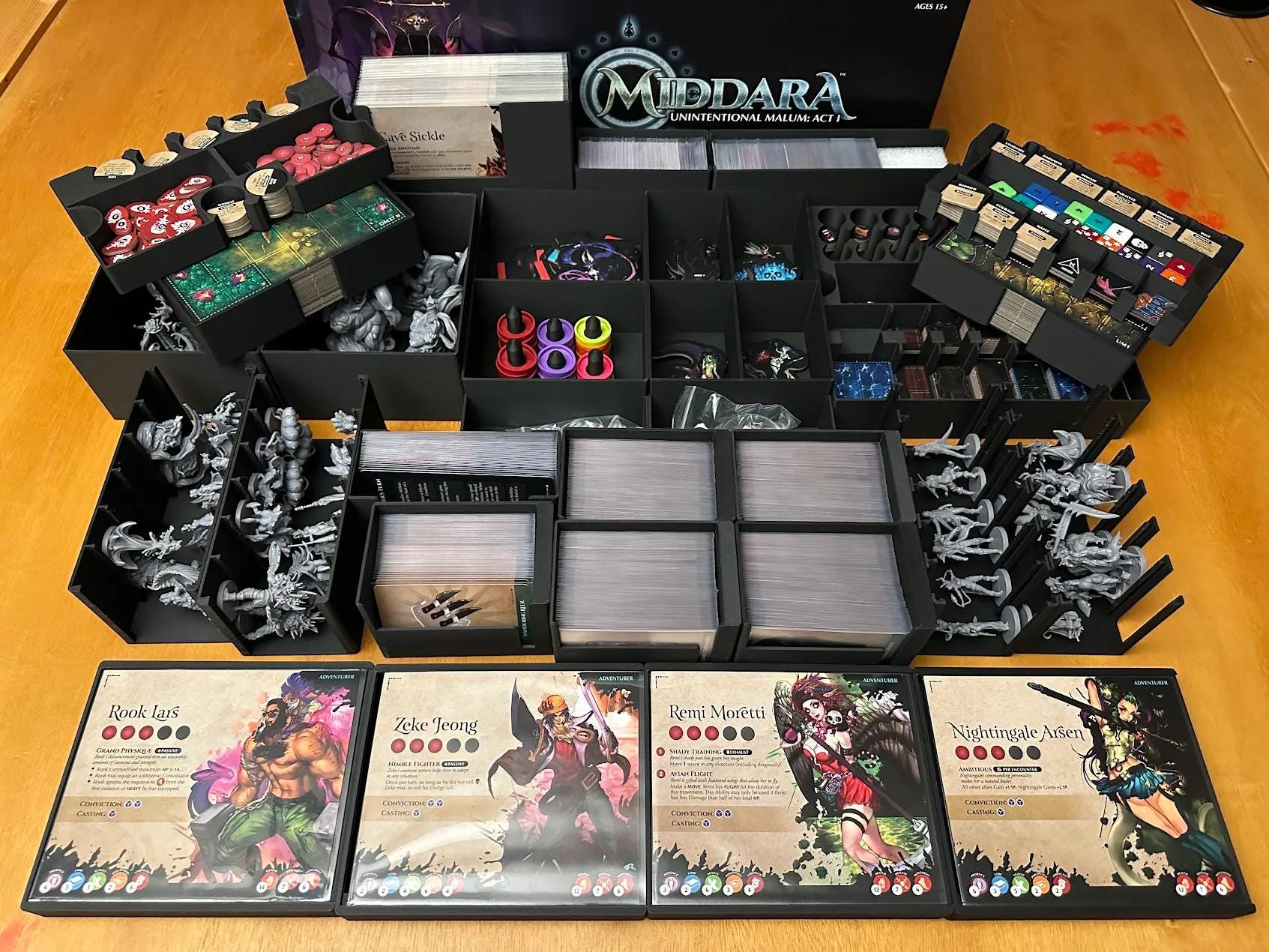 Middara Act I Insert, v1.2 Board Game Insert and Organizer (etsy image id: 6849700762)