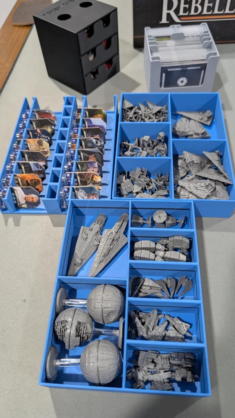Star Wars Rebellion Board Game Organizer / Insert (etsy image id: 6896727481)
