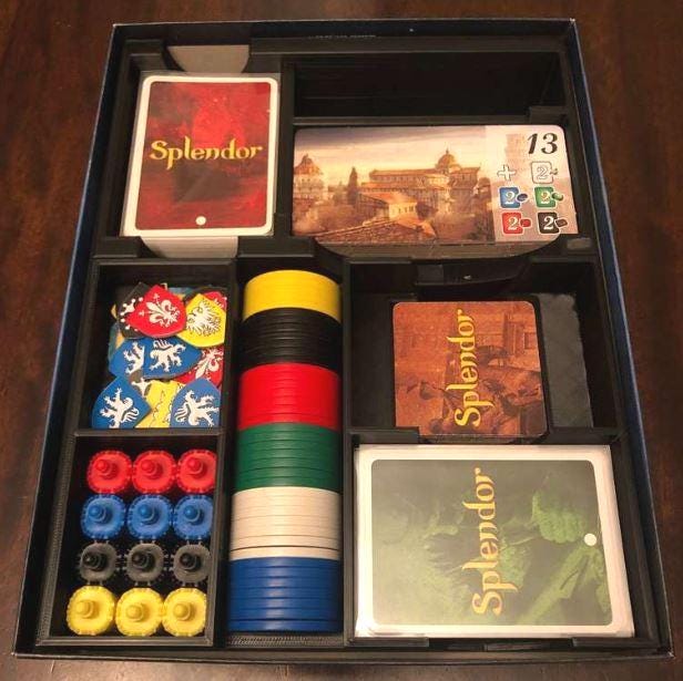 Splendor with Cities of Splendor expansion Organizer and Insert (etsy image id: 6912375221)