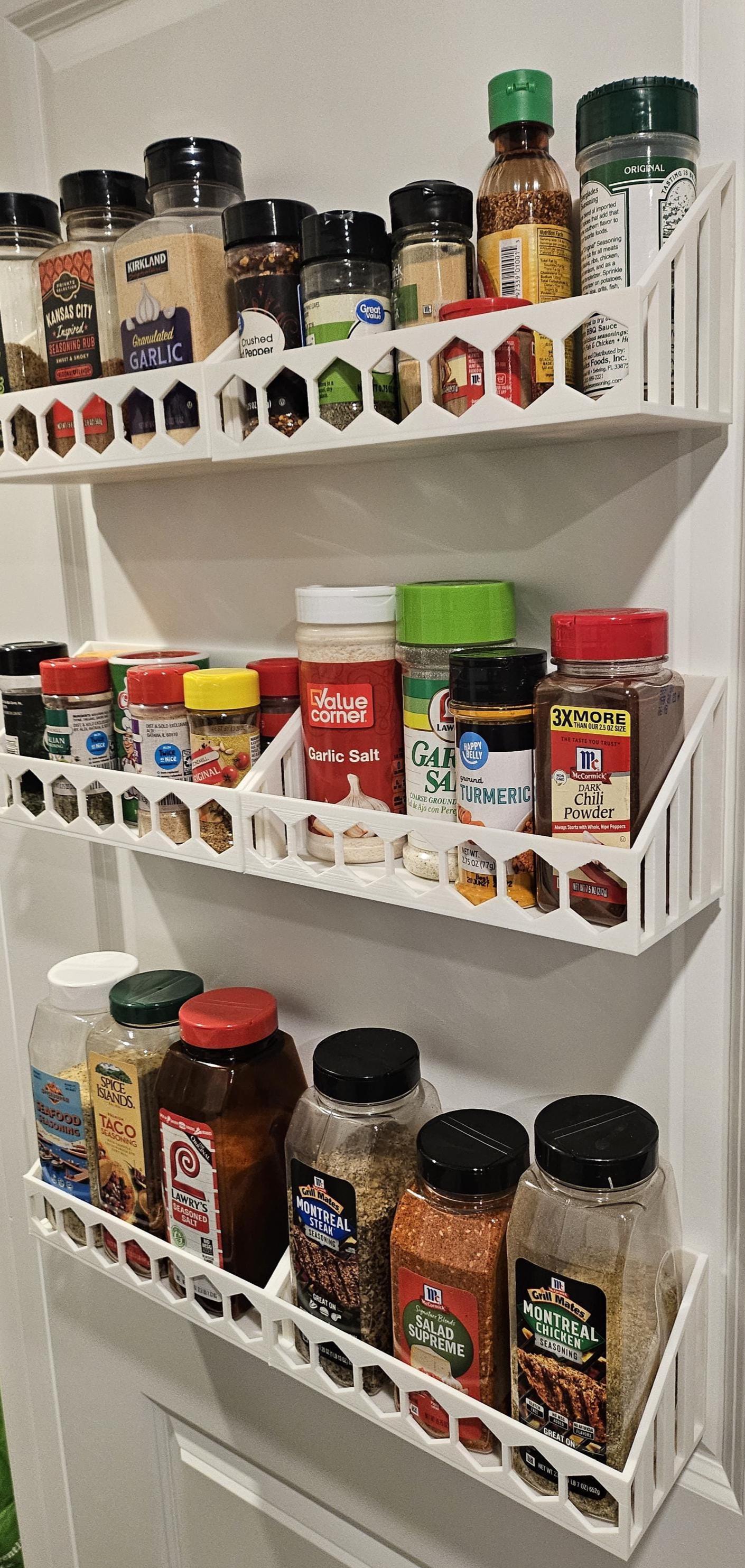 Floating Kitchen Spice Shelf: Wall-Mounted Pantry Organizer (etsy image id: 7038427346)