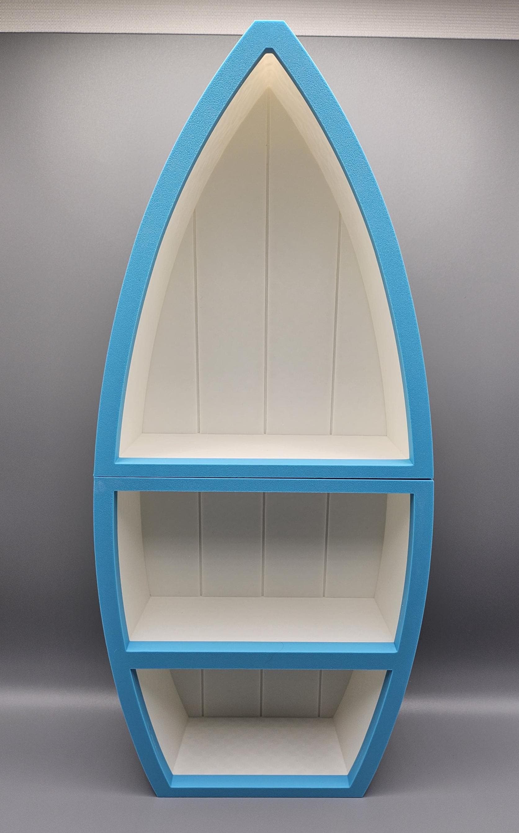 3D Printed Rowboat Shelf: Beach Decor Accent - 16.5" Tall (etsy image id: 7070486133)