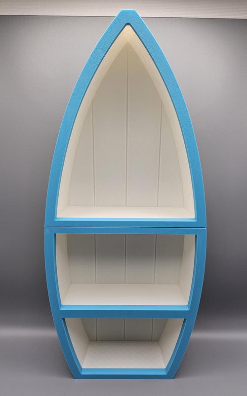 3D Printed Rowboat Shelf: Beach Decor Accent - 16.5" Tall (etsy image id: 7070486133)
