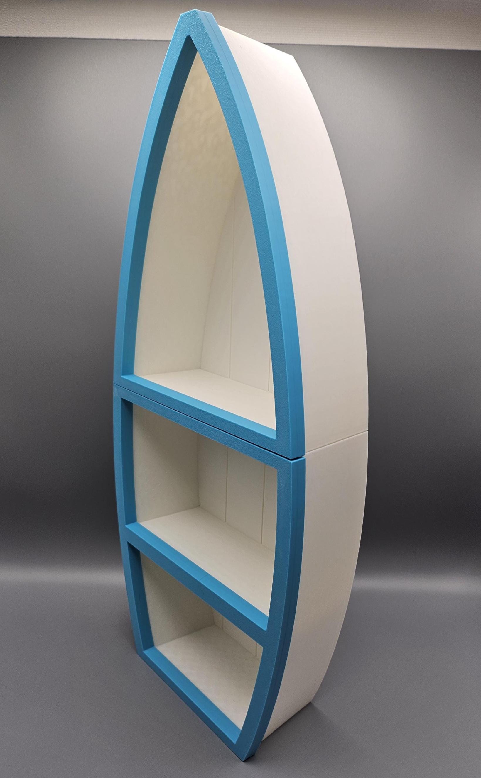 3D Printed Rowboat Shelf: Beach Decor Accent - 16.5" Tall (etsy image id: 7070489825)