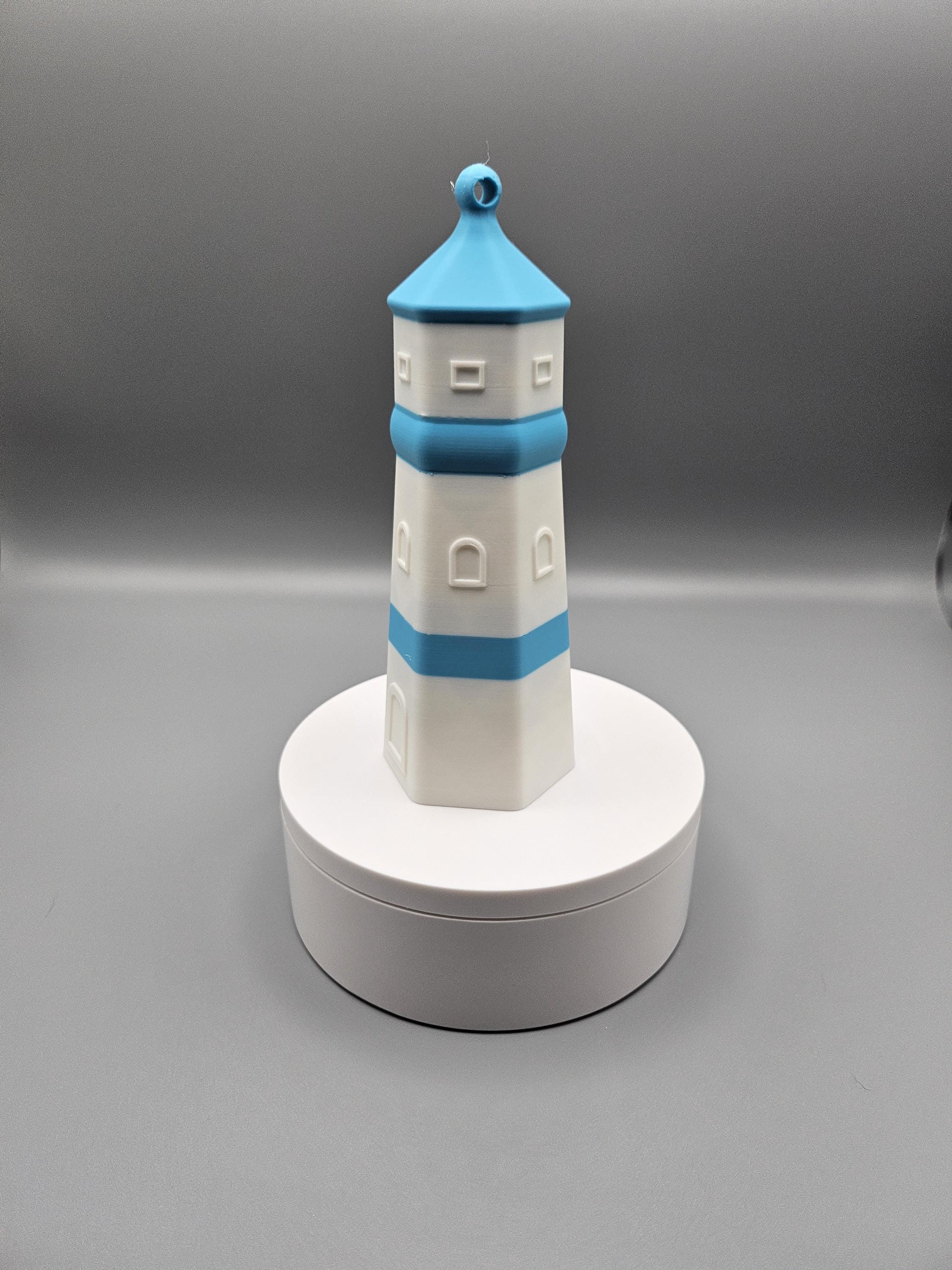 3D Printed Lighthouse: Maritime Beach Decor - Multiple Sizes (etsy image id: 7070491813)