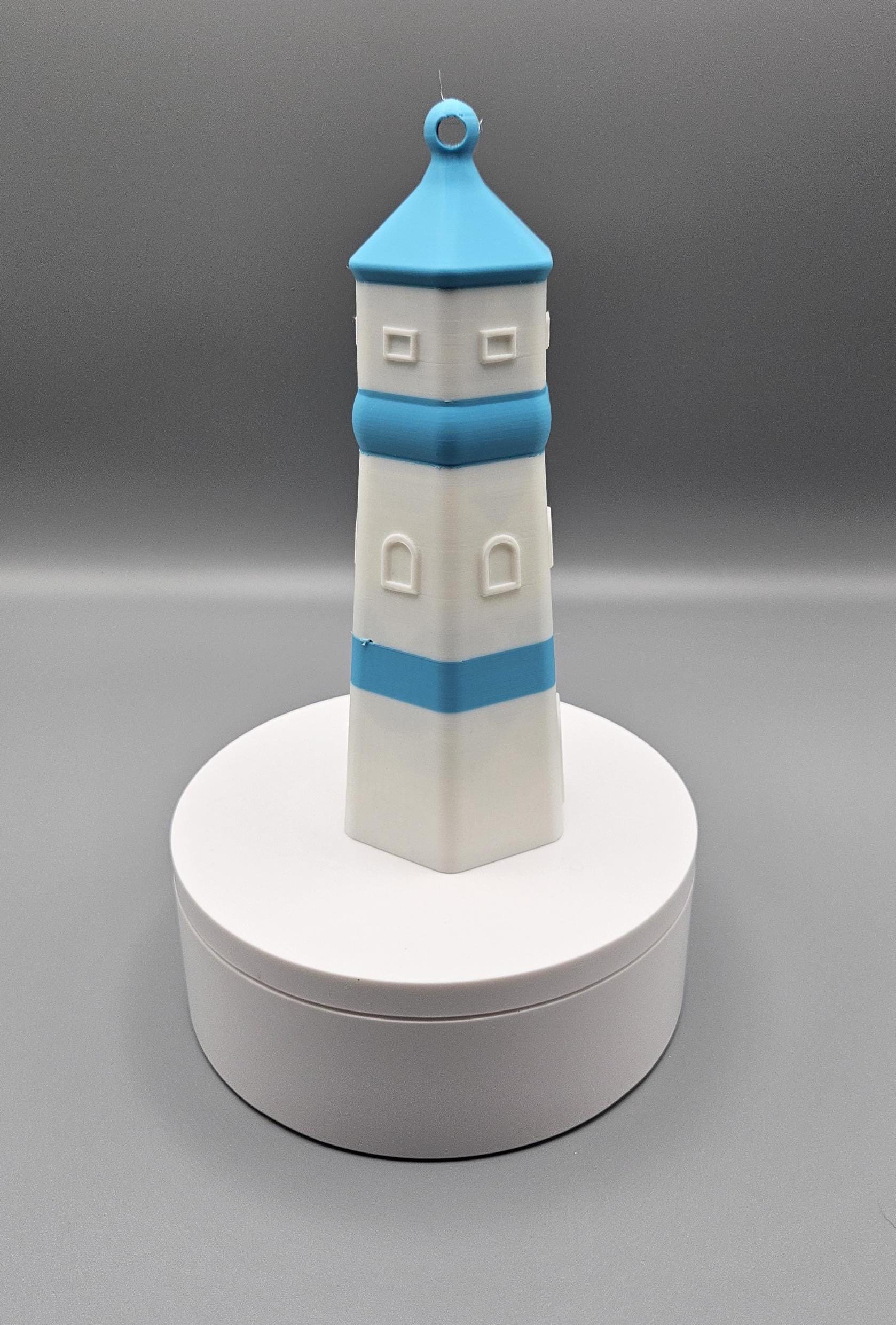 3D Printed Lighthouse: Maritime Beach Decor - Multiple Sizes (etsy image id: 7070492847)