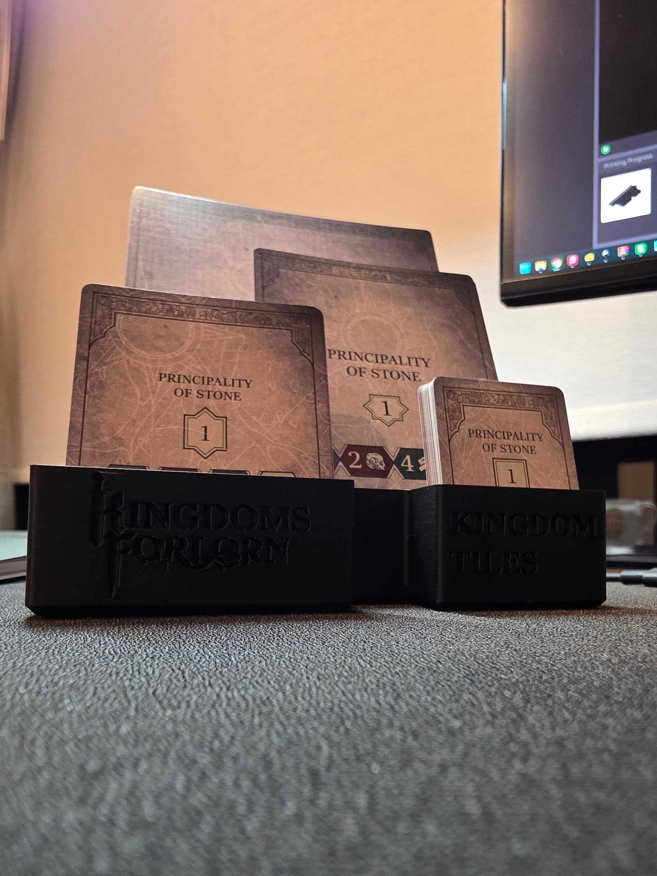 Kingdoms Forlorn Player Aids and Card Holders (etsy image id: 7260505005)