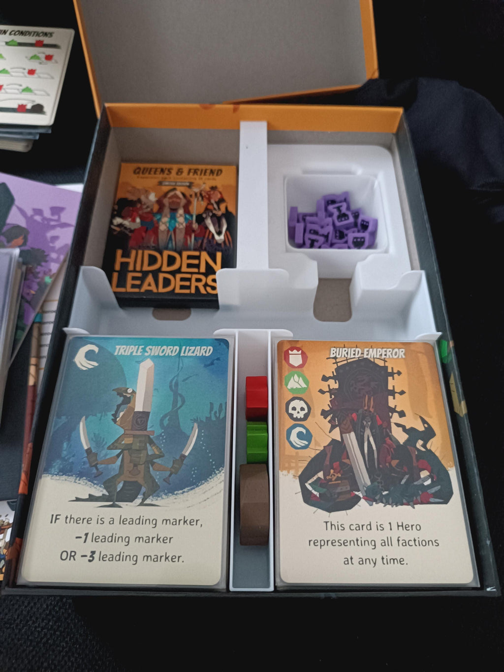 Hidden Leaders + Expansions Board Game Organizer / Insert (etsy image id: 7706280729)