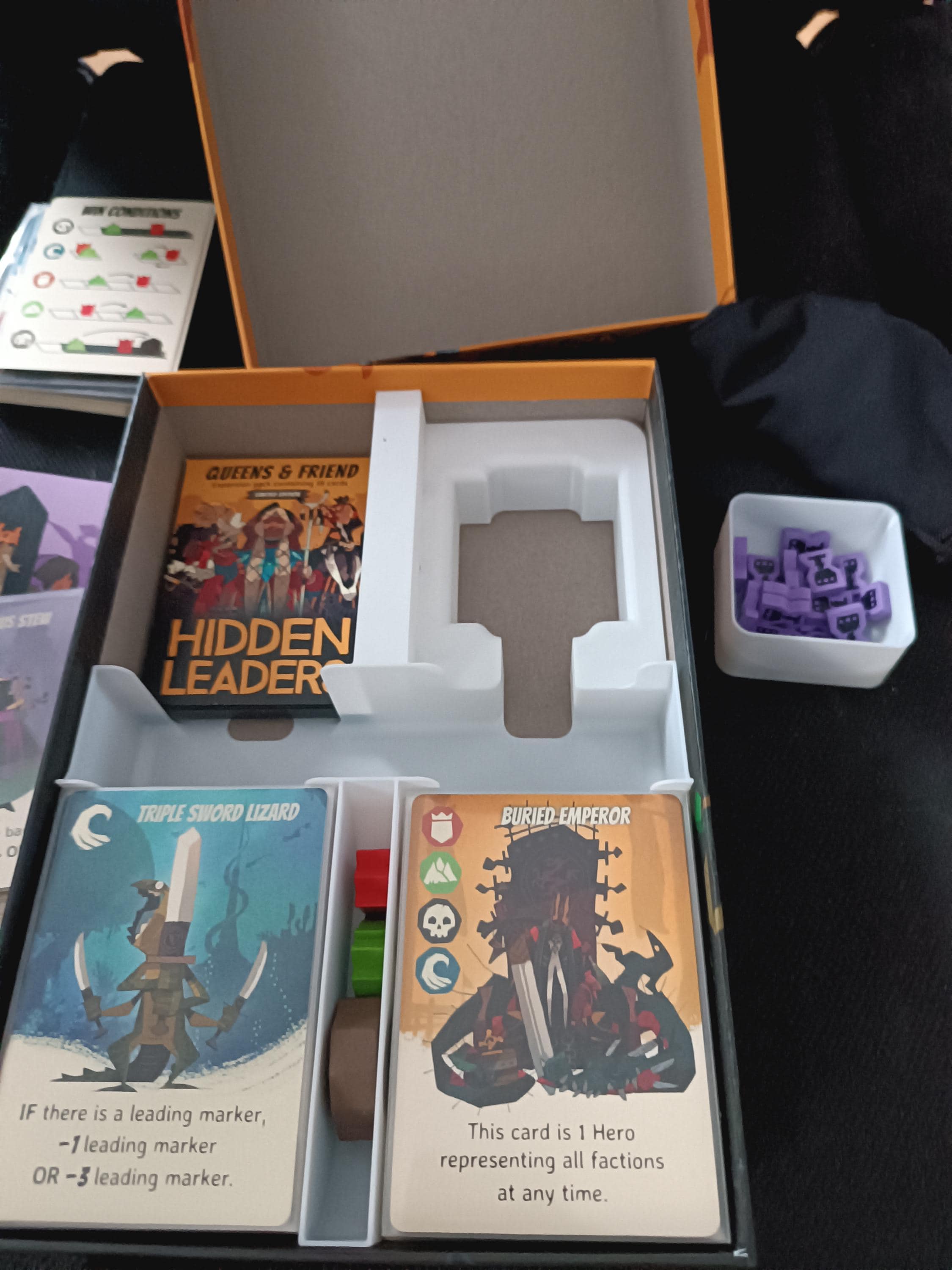 Hidden Leaders + Expansions Board Game Organizer / Insert (etsy image id: 7706280733)