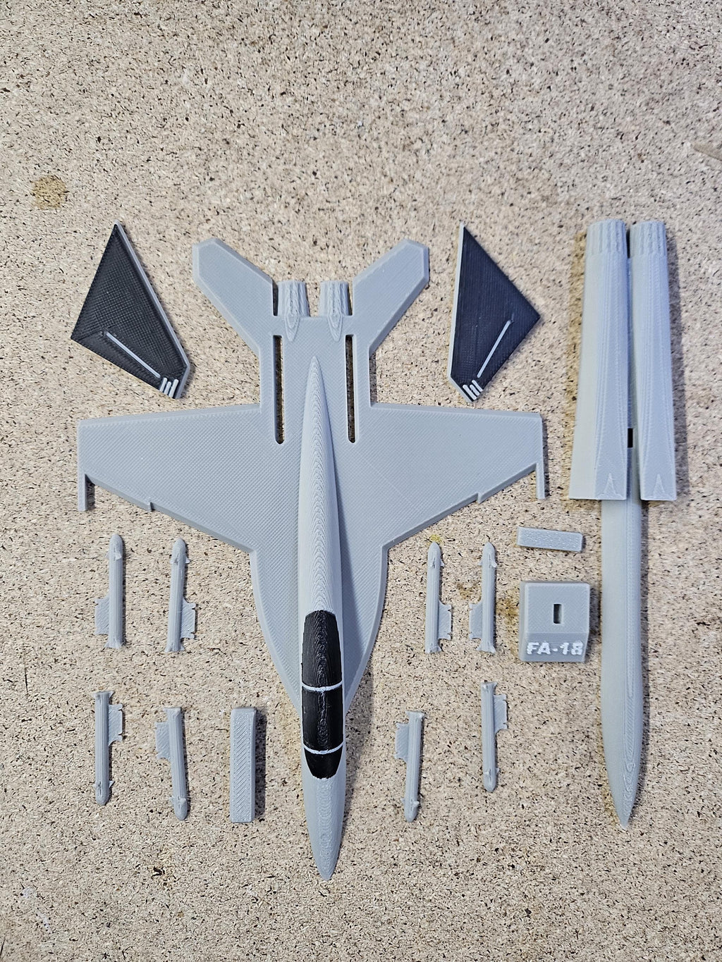 F-18 Hornet Model – 3D Printed Aircraft Display (etsy image id: 7878032270)