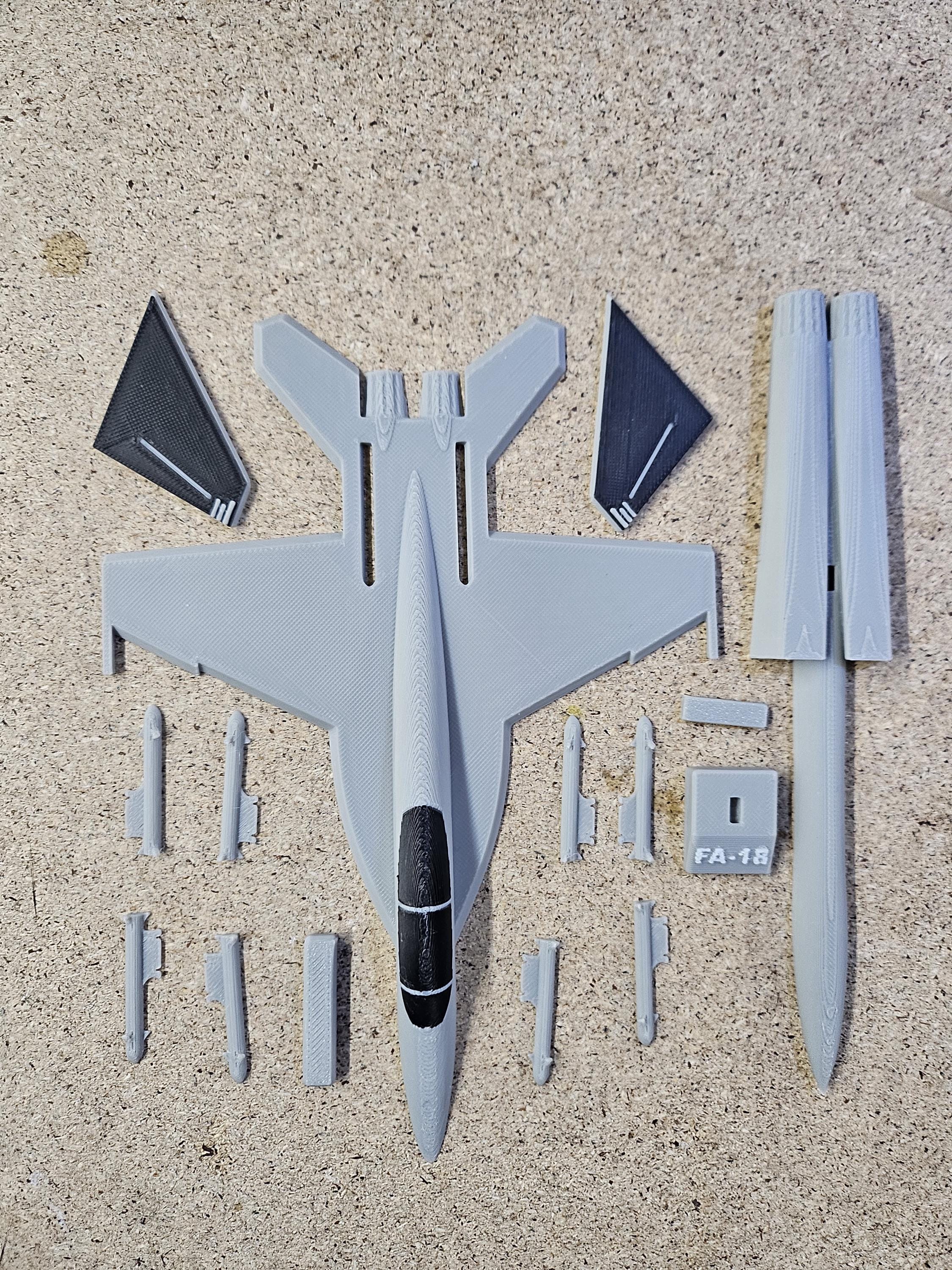 F-18 Hornet Model – 3D Printed Aircraft Display (etsy image id: 7878032270)