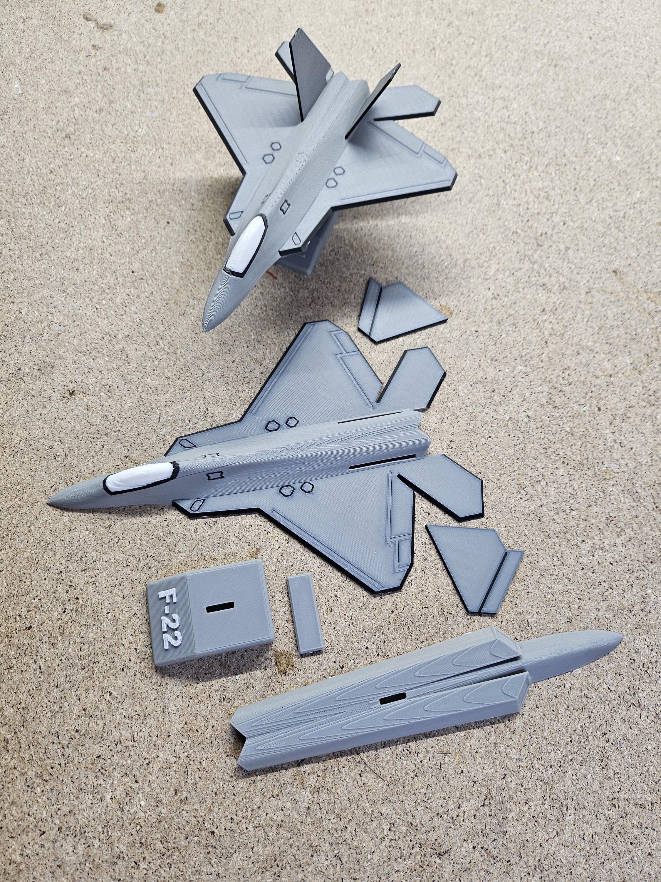 F-22 Raptor Model – 3D Printed Aircraft Display (etsy image id: 7925989581)