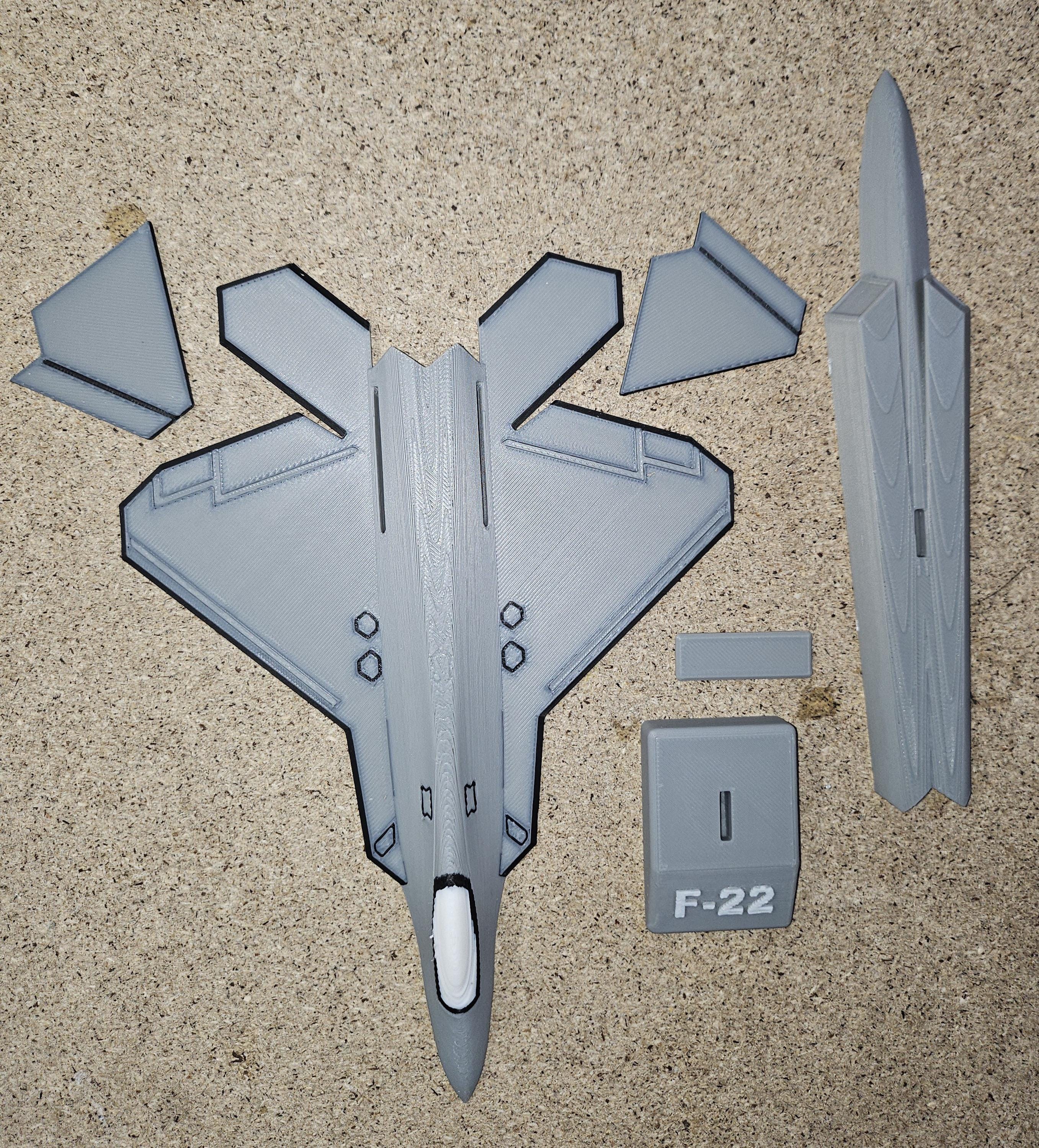 F-22 Raptor Model – 3D Printed Aircraft Display (etsy image id: 7925989601)