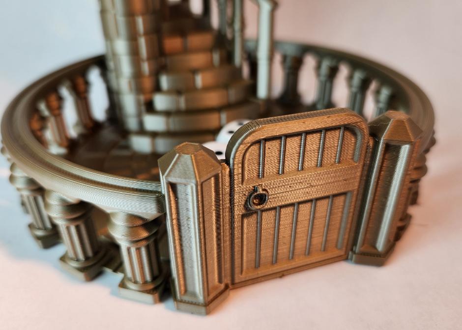 Spiral Staircase Castle Dice Tower - 7" Tall - Perfect for D&D and Board Games (etsy image id: 7931741883)
