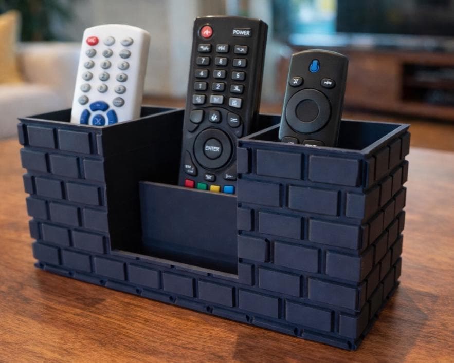 Brick Remote Control Holder and Organizer (etsy image id: 7931805923)