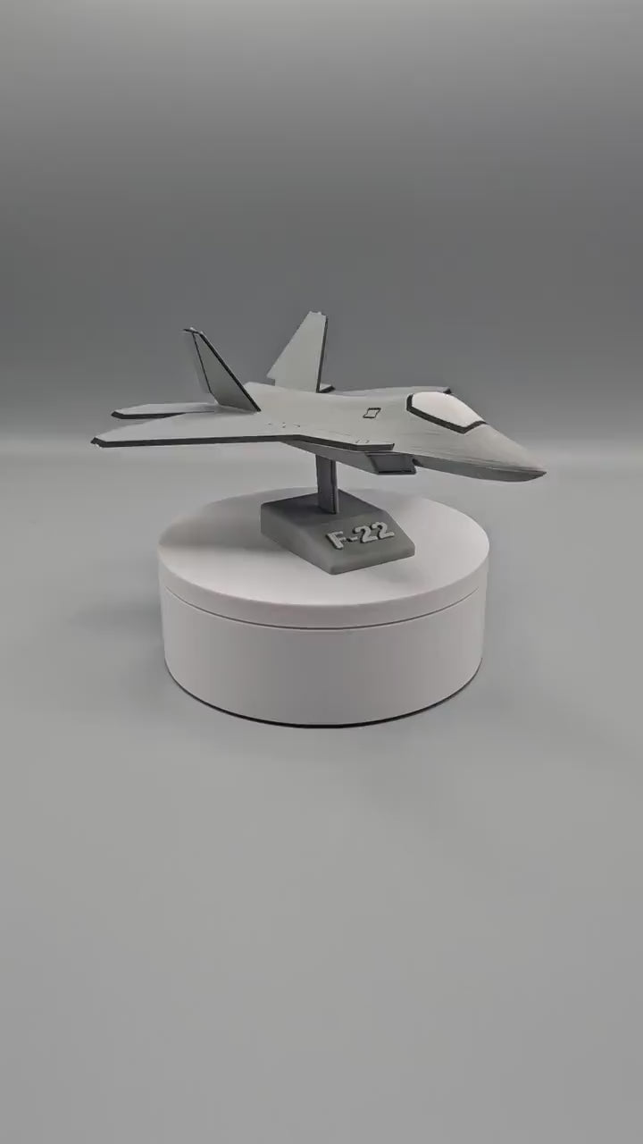 F-22 Raptor Model – 3D Printed Aircraft Display