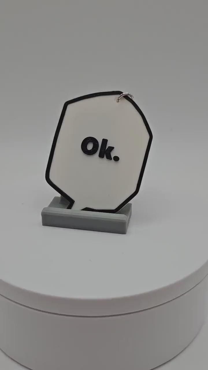 One Punch Man - Ok. - Speech Bubble Key Chain