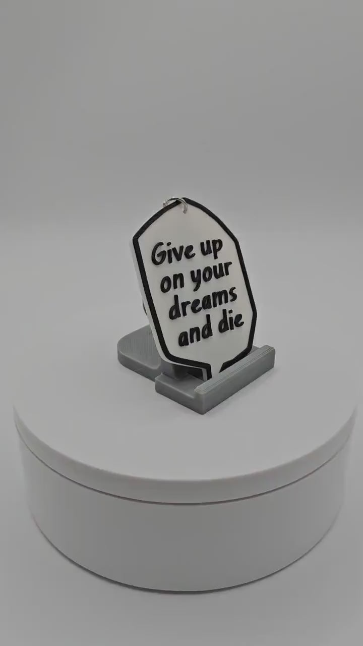 Attack on Titan Levi Manga - Give Up On Your Dreams and Die Speech Bubble Key Chain