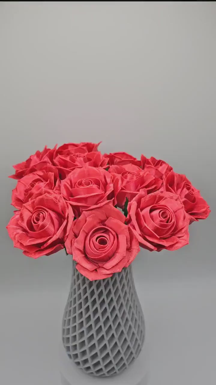 Everlasting Roses with Vase - Perfect for Mothers Day - 22 Color Options!
