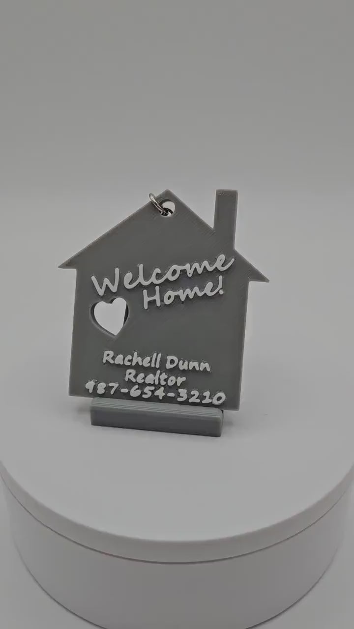 Personalized Welcome Home Keychain - Open House/Closing Gift - Bulk Orders Available!